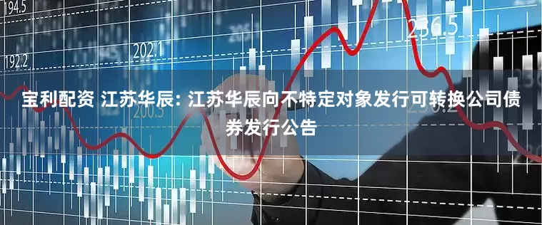 宝利配资 江苏华辰: 江苏华辰向不特定对象发行可转换公司债券发行公告
